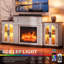 201 cm W TV stand cabinet with electric fire for rooms up to 30 sq. m. 2000W