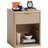 Fluted Nightstand with Charging Station, Bedside Table with Drawers Storage Space, Metal Handles and Rounded Corners for Safety, Mid Century Modern End Table, Side Table for Bedroom, Living Room-1259369329-1259369335