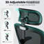 Chaise de bureau à haut dossier avec matériau respirant et rabattable, noire, filet ergonomique dans la salle d'étude, installation simple-1575259520-1575259534