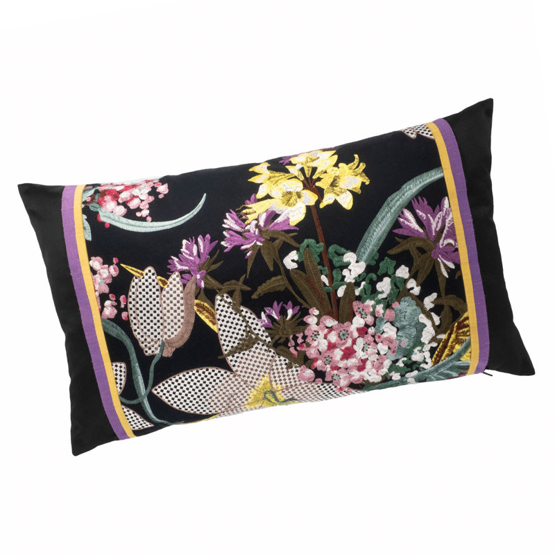 Floral Satin Pillow Cover
