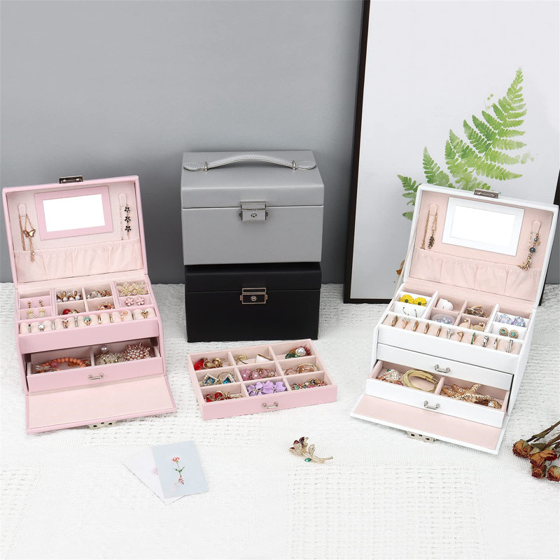 Azbane Jewellery Box +, Pink
