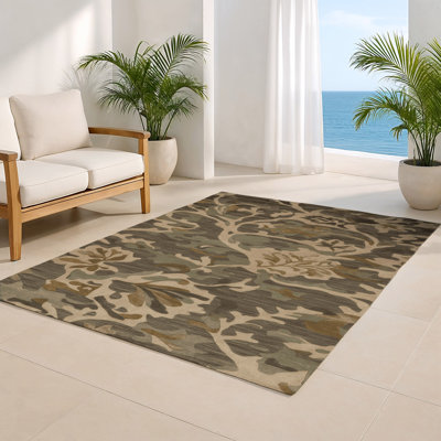Tapis d'intérieur et d'extérieur brun Nature