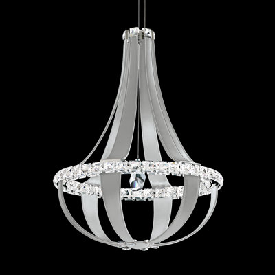 Crystal Empire LED 12 Light 20.5in x 27in Chandelier in Snowshoe with Clear Radiance Crystals