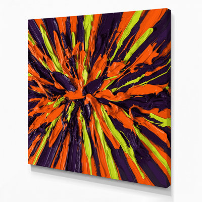 Neo Expressionism 9 Purple Canvas Wall Art