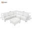 Modular Sectional Sofa with Ottoman, L-Shaped Corner Design for Spacious and Comfortable Living Room Seating