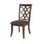 Chaise d'appoint rembourrée Arri en brun et noyer foncé (ensemble de 2)