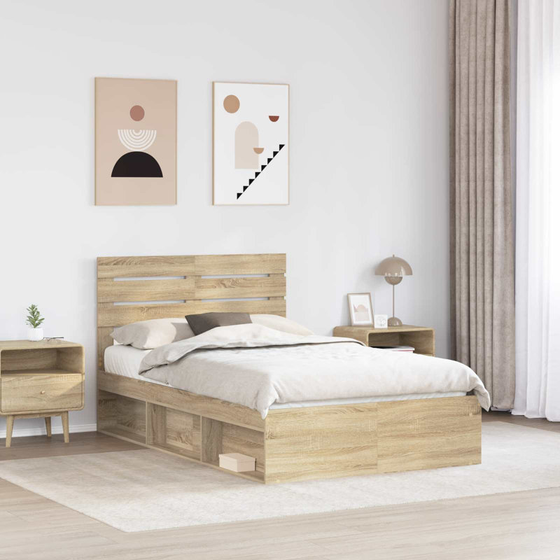 Solid Wood Bed, Small Double (4'), Sonoma