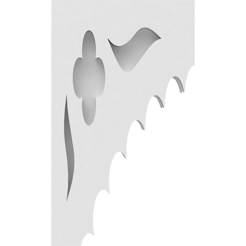 Corbeau en PVC de qualité architecturale Wellington, H 12 po x l 7 po x P 1,875 po