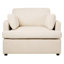 Fauteuil d'appoint surdimensionné Mirod - coussins d'accoudoirs confortables, style neutre polyvalent, design élégant, structure durable-1420068739