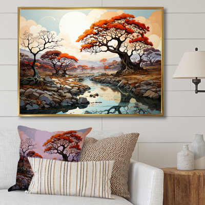 Paysage onirique Baobab II sur toile