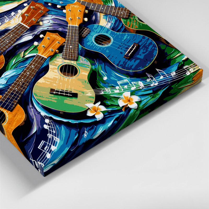 Art musical sur toile grise, H 11 po x l 14 po