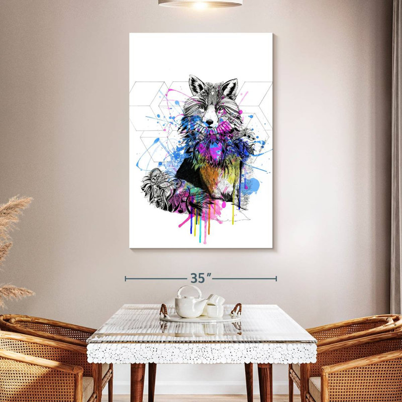 Fox Illustration, 51" H x 34" W