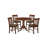 5 Piece Dining Room Table Set Includes a Round Dining Table with Dropleaf and 4 Wood Seat Chairs, 42x42 Inch, Mahogany-1978593451-1996240229-1938572641
