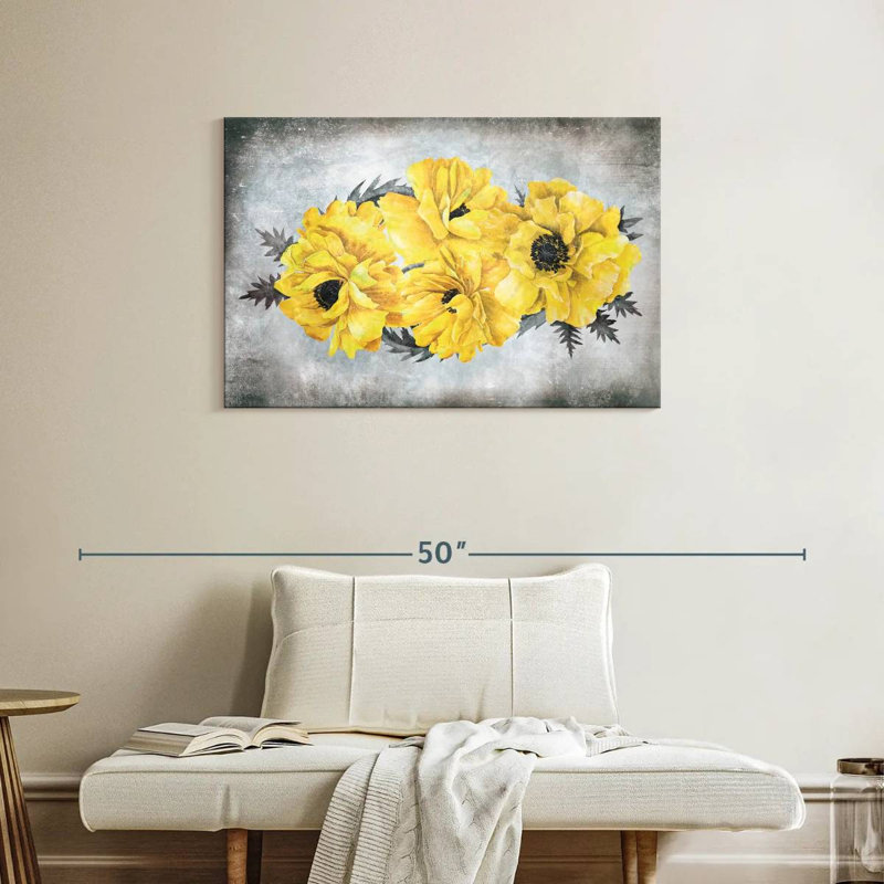 Coquelicots jaunes en pleine floraison Harnek, H 24 po x l 36 po