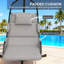 Chaise de balançoire suspendue, chaise hamac avec support et coussin de revêtement, avec structure en acier pour l'intérieur et l'extérieur