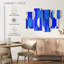«Abstract Blue Hexagons», reproduction sur toile-103064189