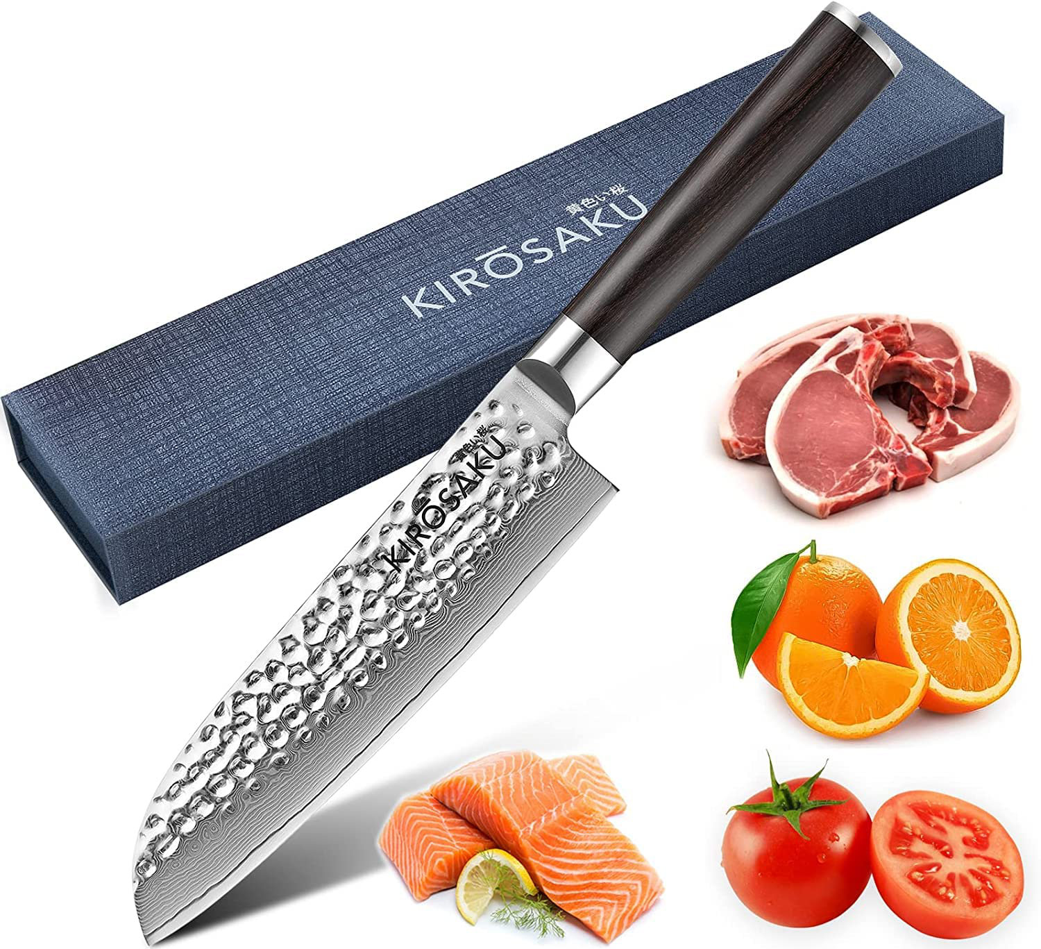 Kyoku Shogun Series 7 - Inch Full Tang Japanese Vg10 Damascus Stainless  Steel Clever Knife