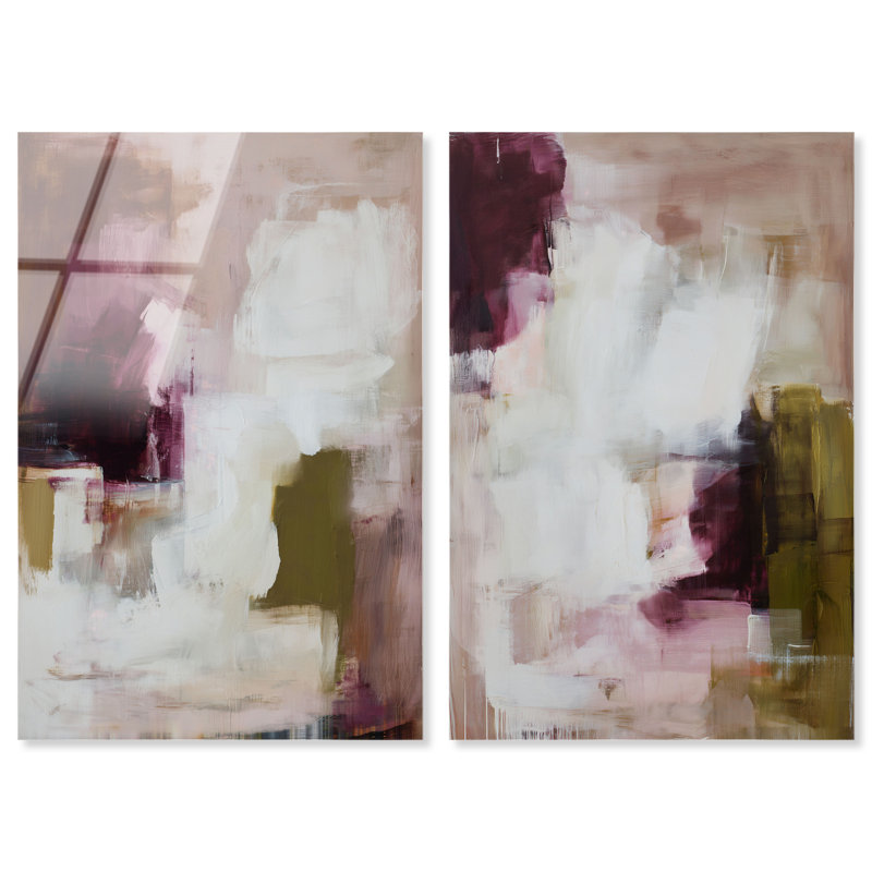 «Velvet Moss Duo», reproduction d'art acrylique à motif acrylique par Art Remedy, prête à être accrochée, 24 x 36