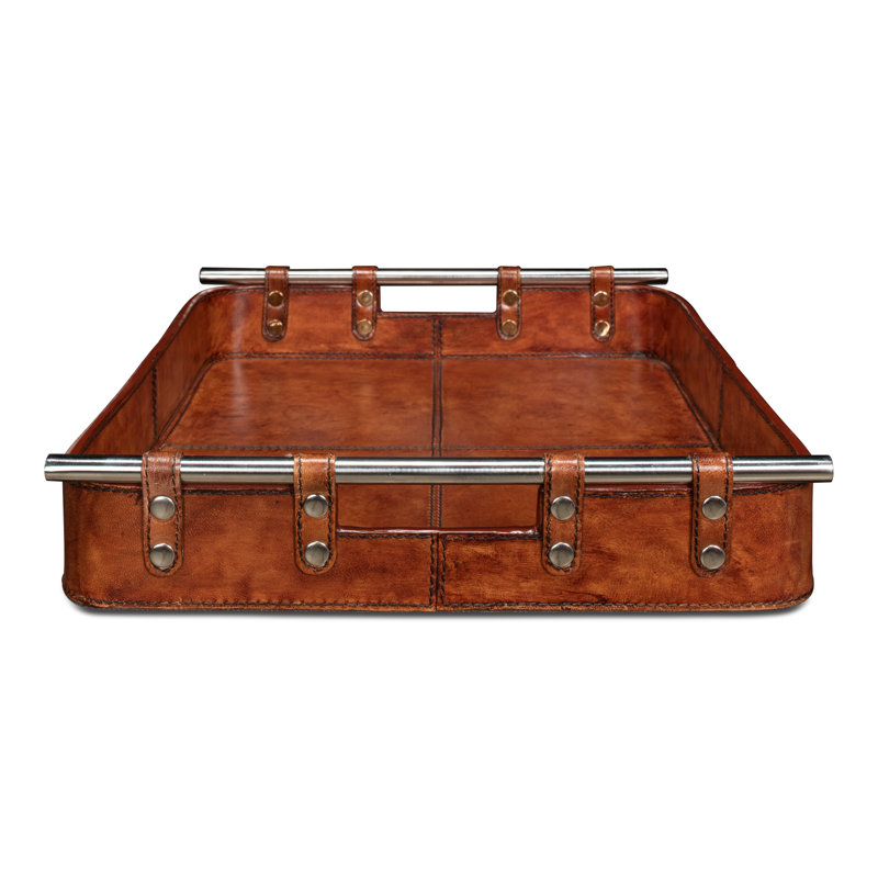 Shagreen Decorative Tray, Brown