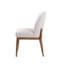 Chaise de salle à manger rembourrée ornementale blanche / brune Oracle, ensemble de 2