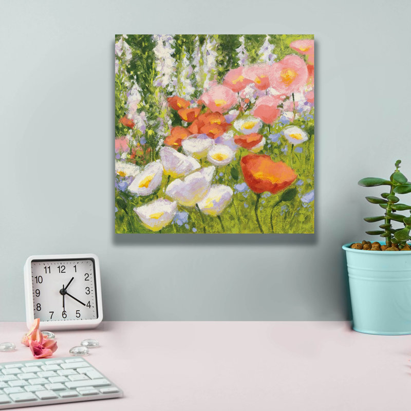«Epic Graffiti» «Garden Pastels 2» par Shirley Novak, art mural sur toile, H 12 po x l 12 po x P 0,75 po