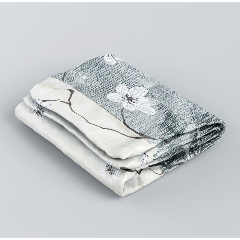 Rideau de douche Magnolia, H 72 po x l 72 po, Gris