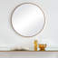 Baum Nordic Round Bathroom Framed Mirror Wall Hanging-529887373-464130858