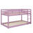 Wood Twin Over Twin Low Bunk Bed With Ladder-1014741958
