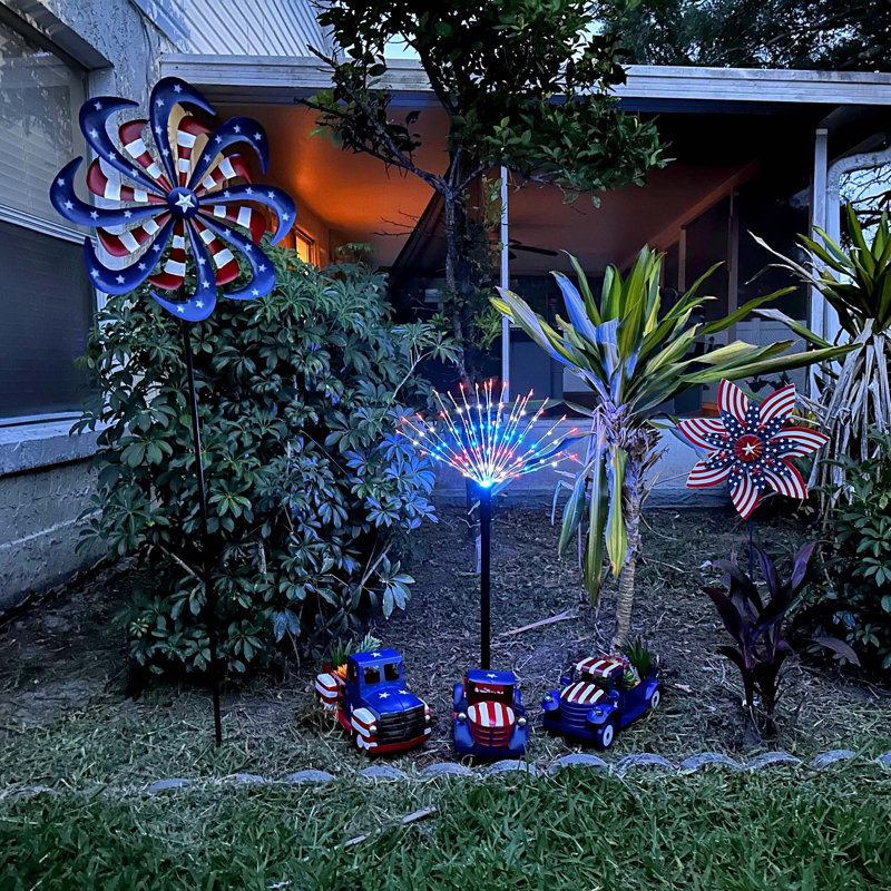 Metal Patriotic Wind Spinner