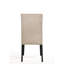 Ensemble de 2 chaises d'appoint rembourrées en lin brun clair et noir rétro