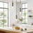 3-Light Cluster Pendant With Clear Glass Shade,Adjustable Length 