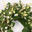Couronne de 22 po Magnolia artificielle avec couronne de fleurs, verdure, feuillage, baies, printemps et été-1522841519