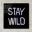 «Stay Wild In Neon White» par Epic Portfolio, art mural en verre acrylique-1472504216