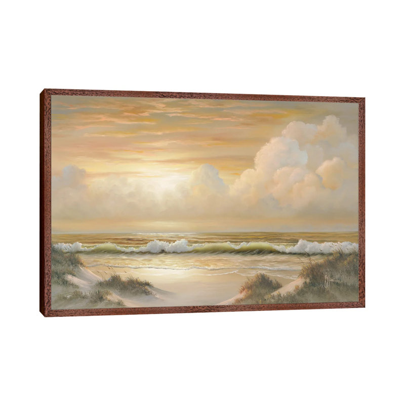 Dusk by Georgia Janisse - Painting on Canvas, 66.04 cm H x 45.72 cm W, Brown Floater Frame