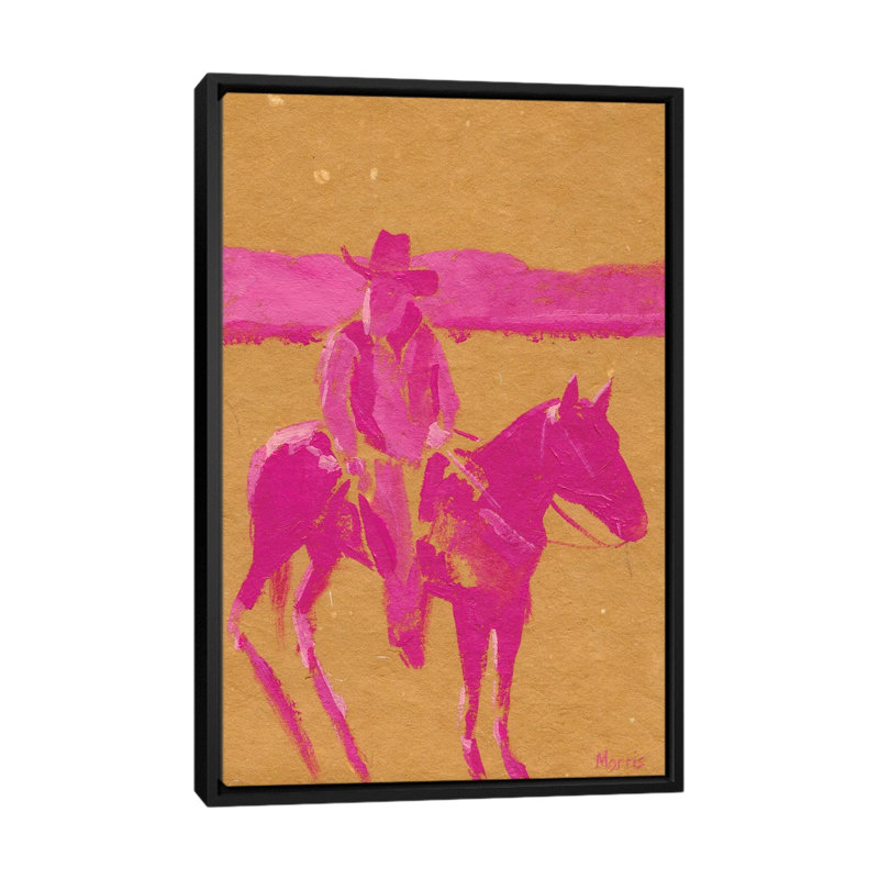 New Harmony In Pink, 152.4 cm H x 101.6 cm W x 4.445 cm D, Black