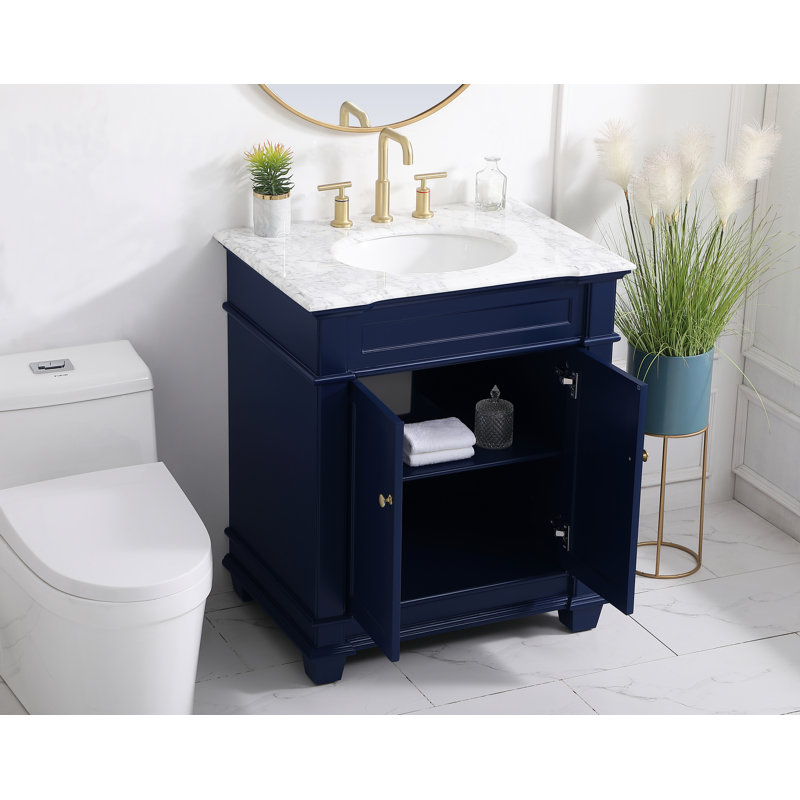 Ensemble de meuble-lavabo simple 30 po Lydie, Bleu