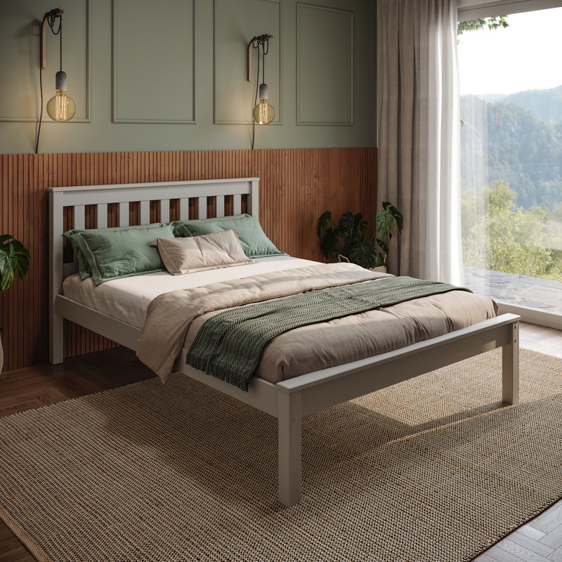 Motyka Solid Wood Bed, Small Double (4')