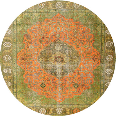 Tapis oriental multicolore tissé à la machine Oriental