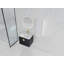 Meuble-lavabo mural avec lavabo en céramique et armoire d'appoint