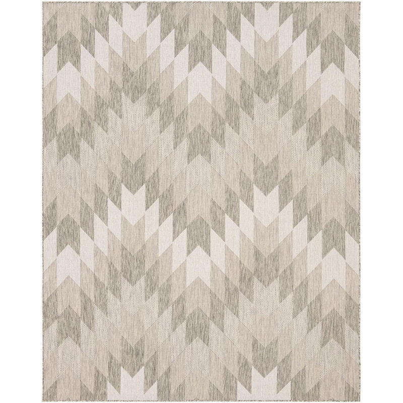 Aucun tapis gris Nykeia, Rectangle 7 pi 10 po x 10 pi