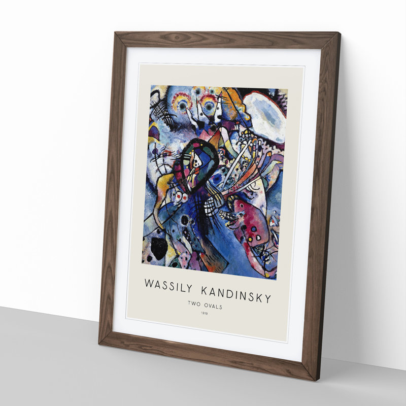 Two Ovals by Wassily Kandinsky - Framed Print, 36cm H x 27cm W x 2cm D, Walnut