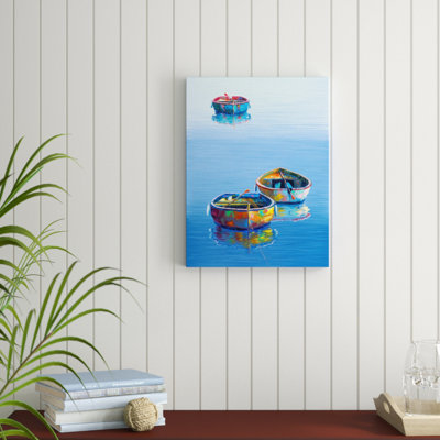 « trois bateau », reproduction sur toile tendue