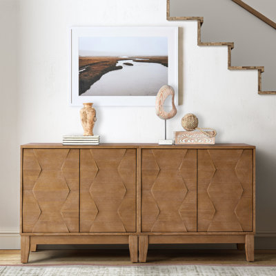 Iasiah 2-Door Solid and Manufactured Wood Accent Cabinet 