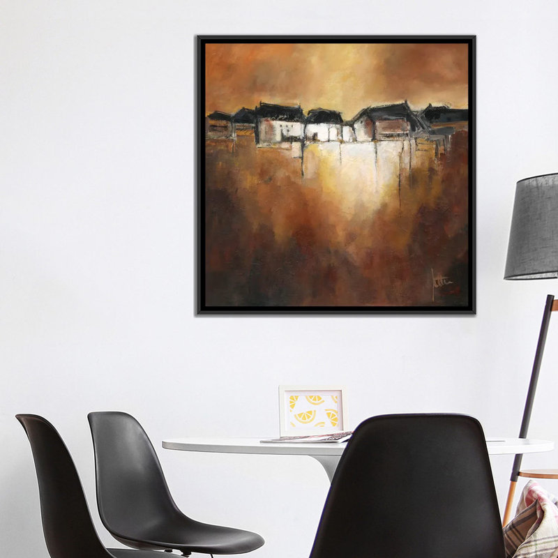 «Restful Scene III», impression sur toile, H 18 po x l 18 po x P 1,5 po, Toile encadrée noire, Pas de tapis