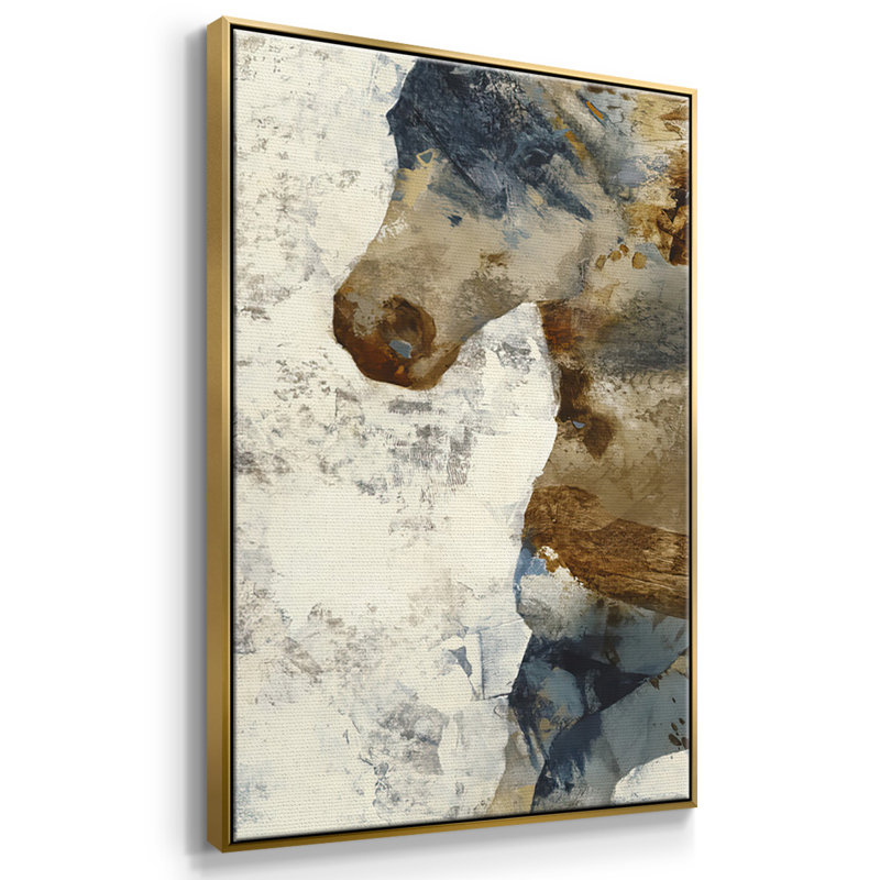 Gallop - 3 pièces, reproduction encadrée sur toile, Encadrement doré, H 40 po x l 78 po x P 2 po