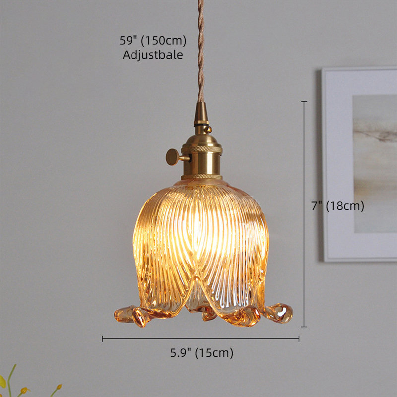 Luminaire suspendu 1 lumière Haylea, Brun