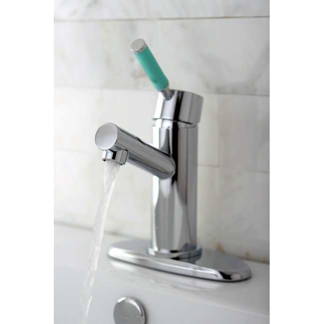 Robinet de salle de bain avec plaque de recouvrement Green Eden, Chrome poli