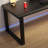 Black rectangular solid wood desk-1452694772