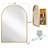 24X36 Inch Bathroom Cabinet With Mirror, Adjustable Shelves, Matte Gold Metal Frame And Recessed Medicine Compartment Framed Shelves Lotion Product Storage-1585267346