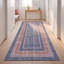Tapis Thistle moderne minimaliste à bordure géométrique turquoise, rose et crème, lavable à la machine, antidérapant, à poils courts, pour l'intérieur et l'extérieur, adapté aux animaux domestiques, idéal pour le salon, la chambre, la salle à manger, l'entrée, le corridor ou le bureau.-1993007711